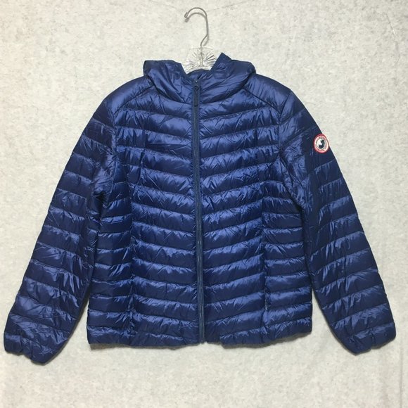 Rokka&Rolla Women's L 12-14 Navy Blue Lightweight Packable Down Puffer Jacket - Picture 3 of 15